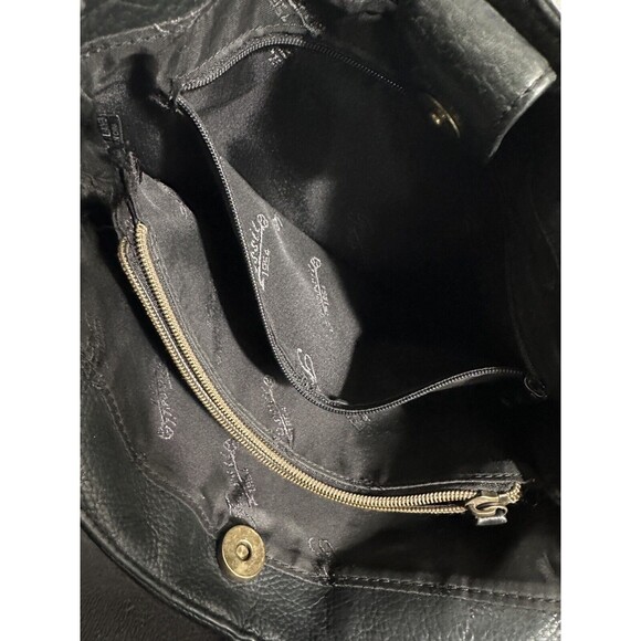 Fossil Purse Women’s Black Leather Pebble Cross-body Shoulder Bag Key Y2K VTG - Picture 8 of 16